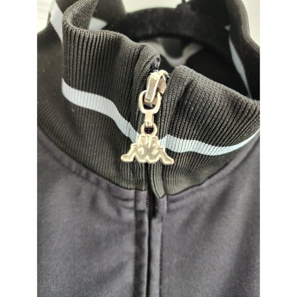 KAPPA Black Zip Up Soccer Track Jacket  Top Men's XLarge Cotton Poly Blend EUC - Picture 7 of 12